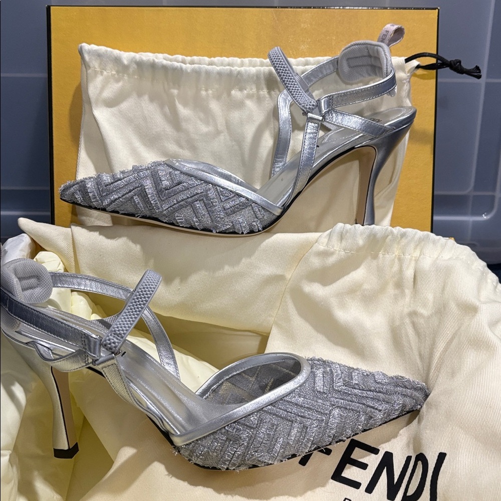 Fendi Silver Heels - image 1
